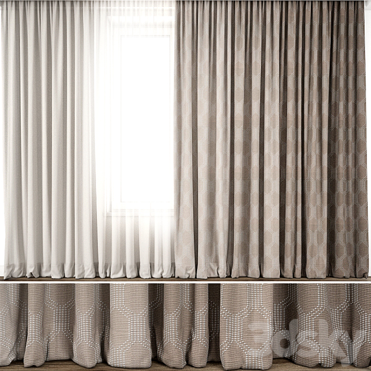 Curtain 60 3DS Max - thumbnail 1