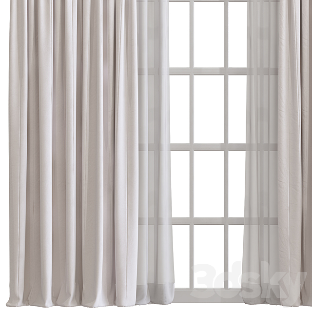 Curtain #608 3DS Max Model - thumbnail 2