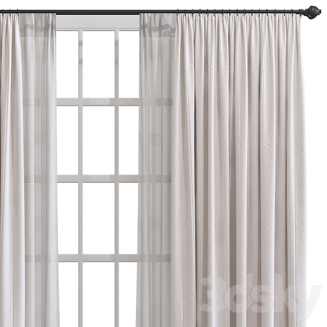 Curtain #608 3DS Max Model - thumbnail 3