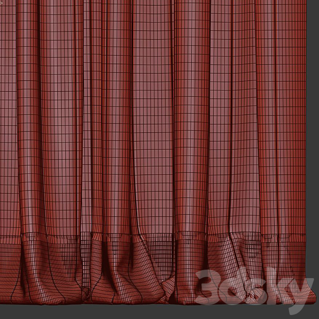 Curtain #608 3DS Max Model - thumbnail 4