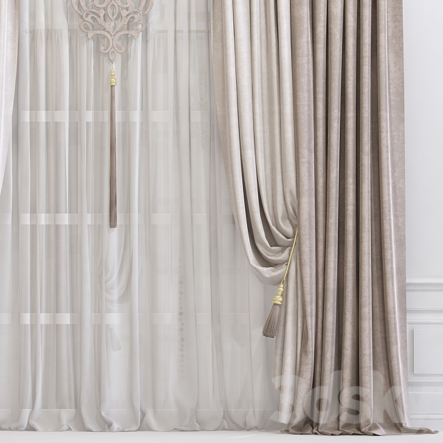 Curtain 609 3DS Max Model - thumbnail 2