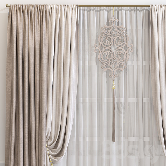 Curtain 609 3DS Max Model - thumbnail 3