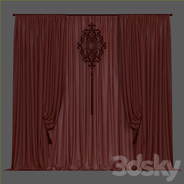 Curtain 609 3DS Max Model - thumbnail 4