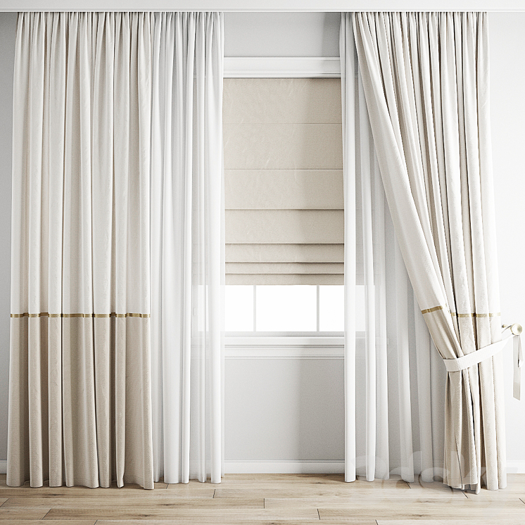 Curtain 616 3DS Max Model - thumbnail 1