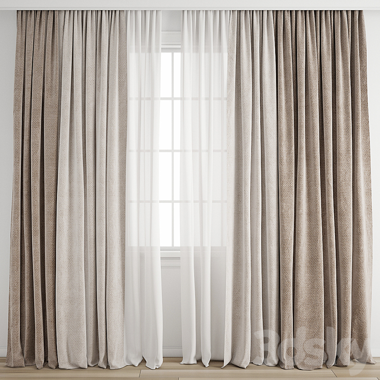 Curtain 623 3DS Max Model - thumbnail 1