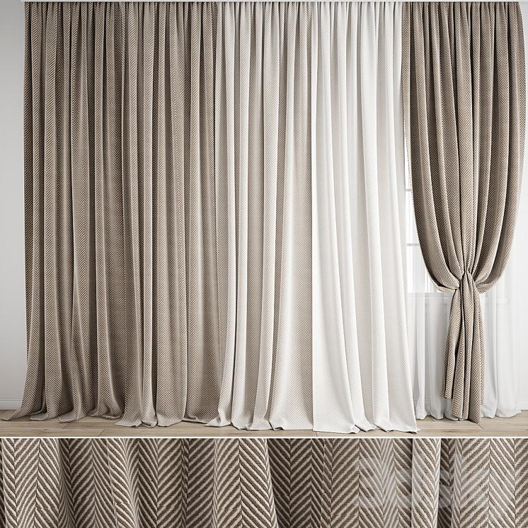 Curtain 641 3DS Max Model - thumbnail 1