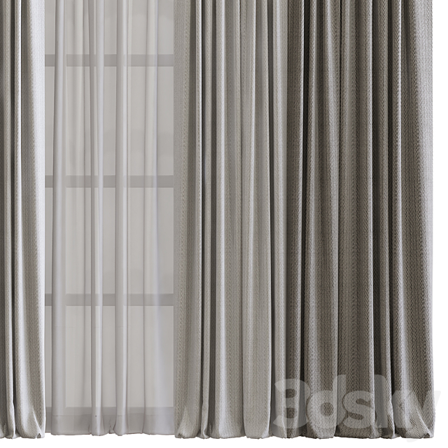 Curtain #647 3DS Max Model - thumbnail 2