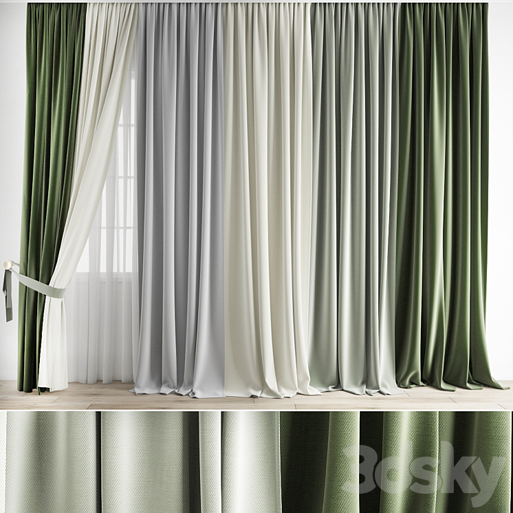 Curtain 651 3DS Max Model - thumbnail 1