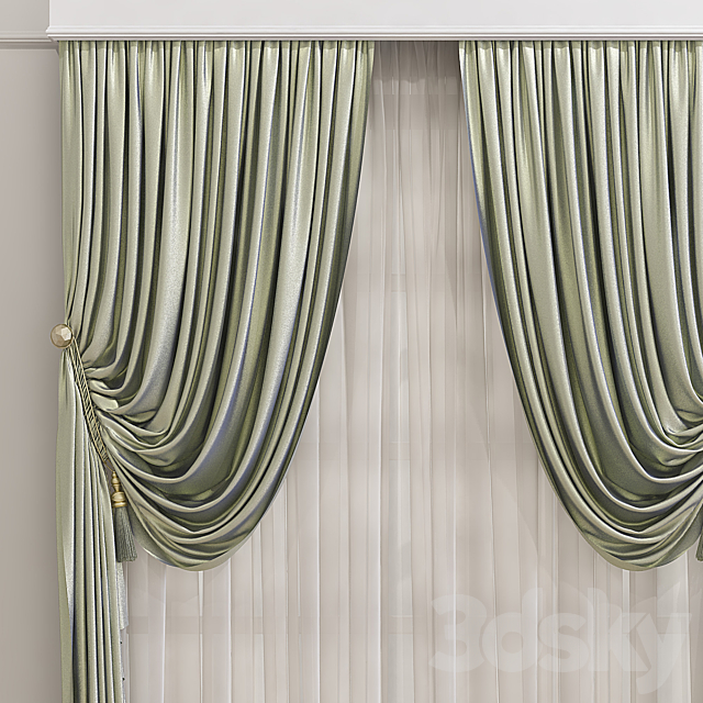 Curtain 661 3DS Max Model - thumbnail 2