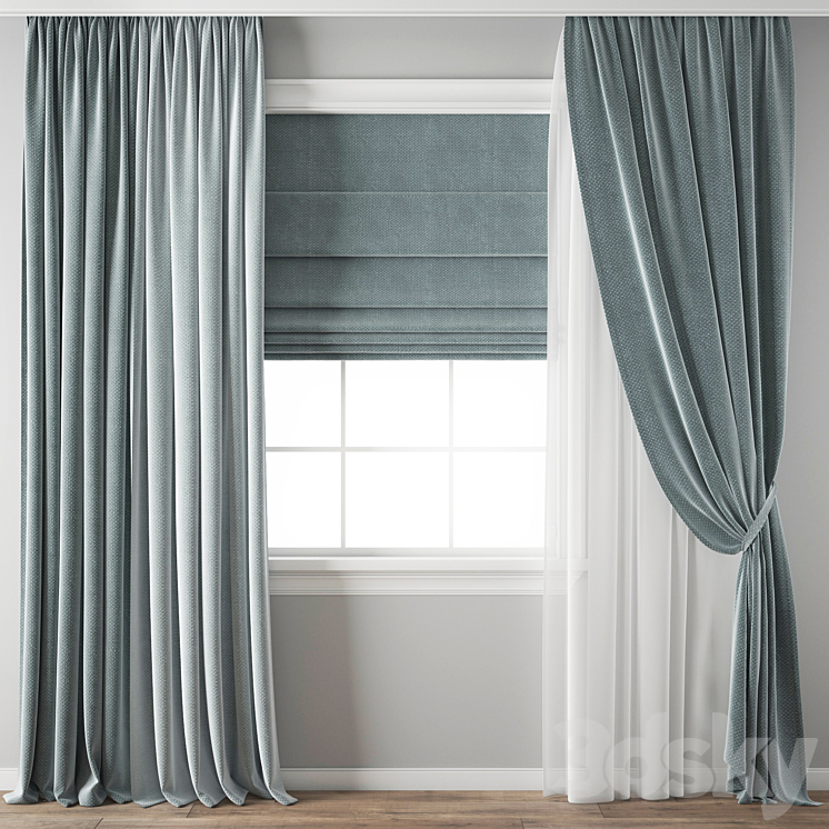 Curtain 664 3DS Max Model - thumbnail 1