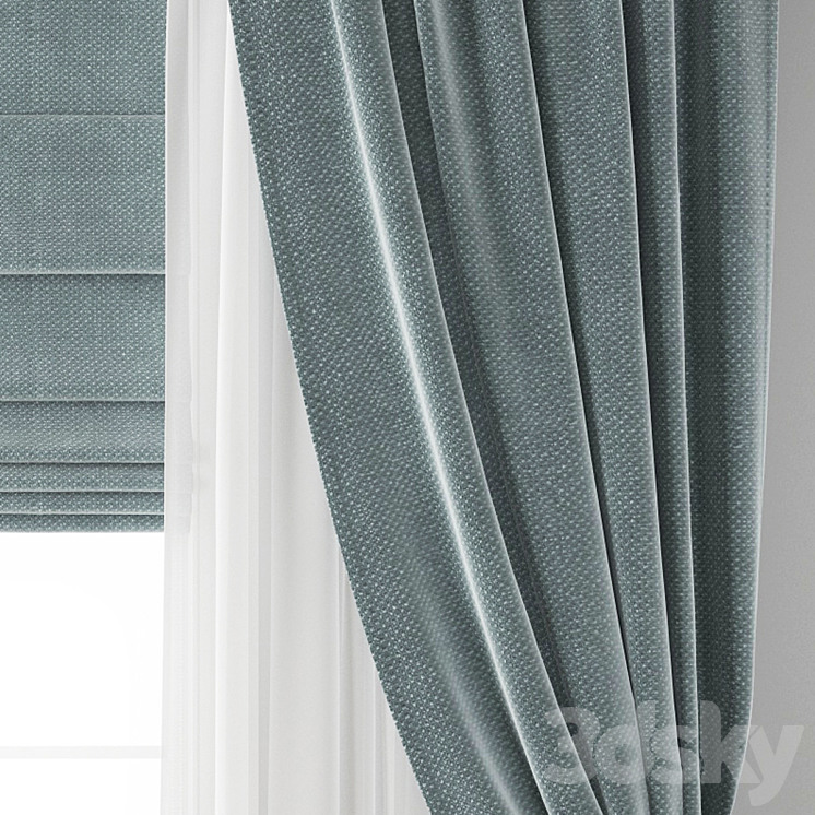 Curtain 664 3DS Max Model - thumbnail 2