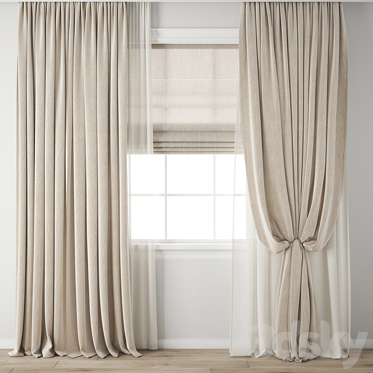 Curtain 665 3DS Max Model - thumbnail 1