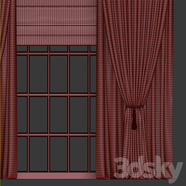 Curtain 668 3DS Max Model - thumbnail 4