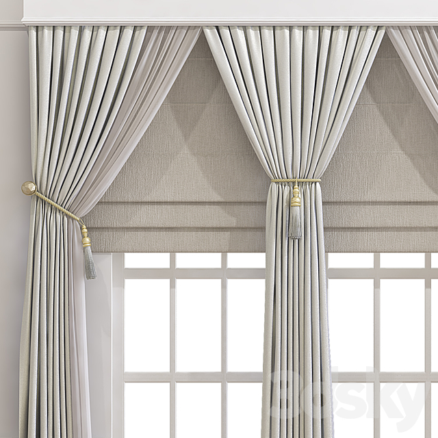 Curtain 675 3DS Max Model - thumbnail 2