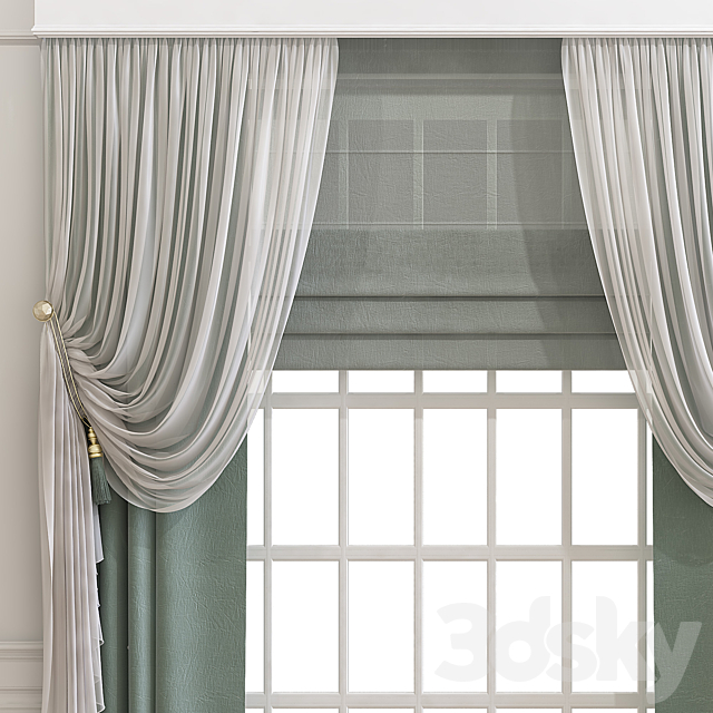 Curtain 677 3DS Max Model - thumbnail 2