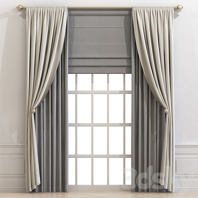 Curtain 680 3ds Max - thumbnail 1