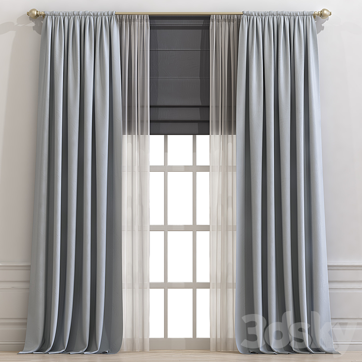 Curtain 681 3DS Max - thumbnail 1