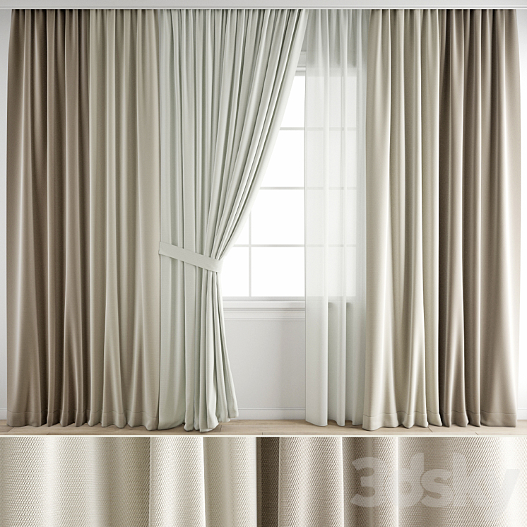 Curtain 685 3DS Max Model - thumbnail 1