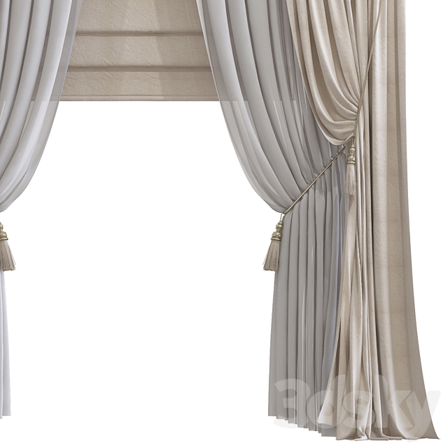 Curtain #687 3DS Max Model - thumbnail 2