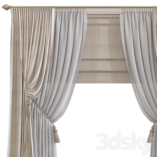 Curtain #687 3DS Max Model - thumbnail 3