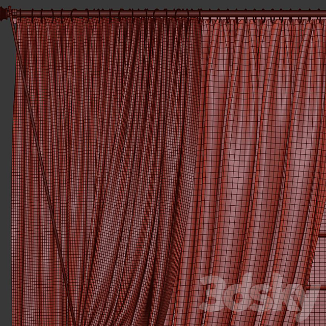 Curtain #687 3DS Max Model - thumbnail 4