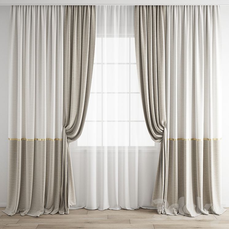 Curtain 688 3DS Max Model - thumbnail 1