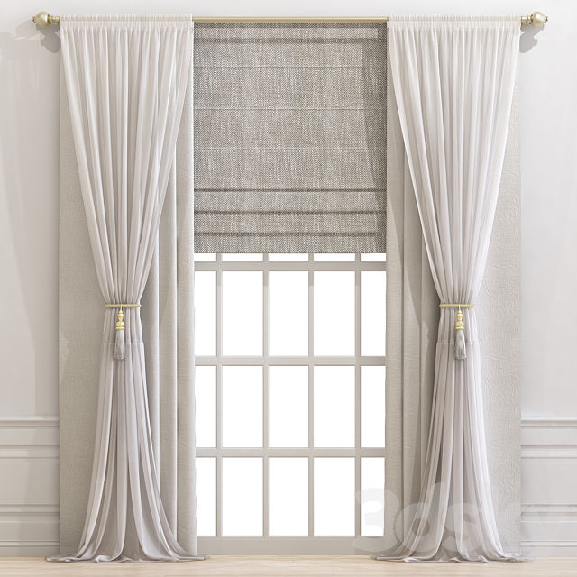 Curtain 689 3DS Max Model - thumbnail 1