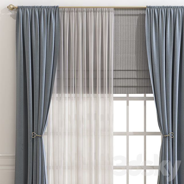 Curtain 691 3DS Max Model - thumbnail 2