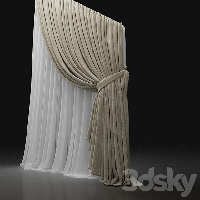 Curtain 694 3DS Max Model - thumbnail 3