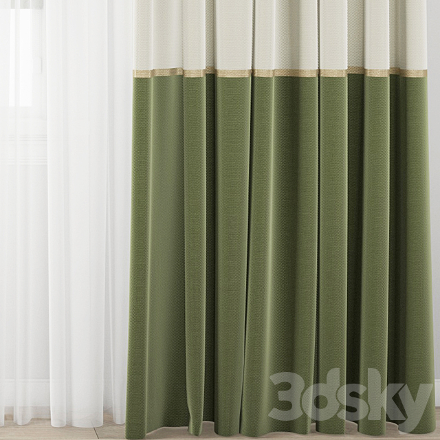 Curtain 695 3DS Max Model - thumbnail 2