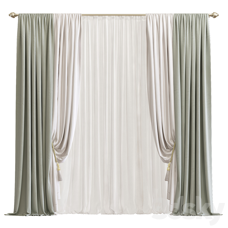 Curtain 704 3DS Max - thumbnail 1