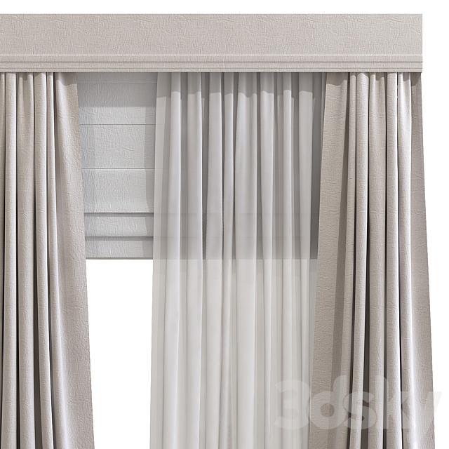 Curtain 717 3DS Max Model - thumbnail 2