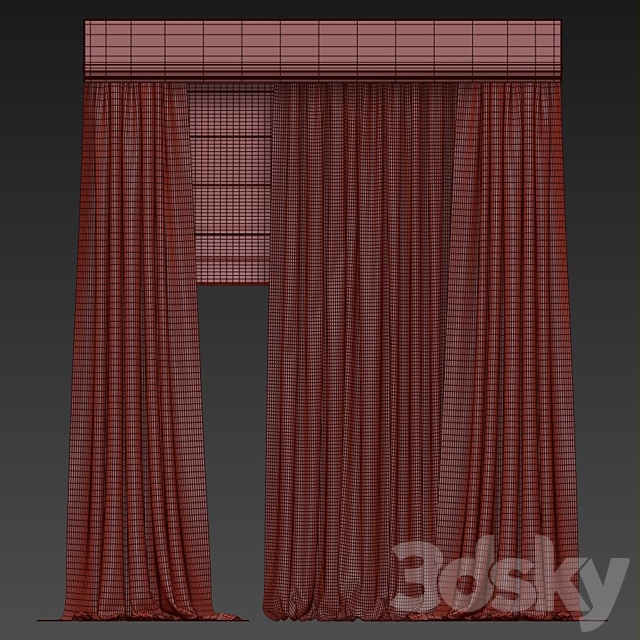 Curtain 717 3DS Max Model - thumbnail 3