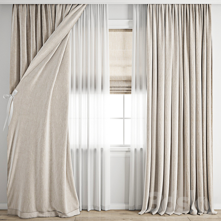 Curtain 719 3DS Max Model - thumbnail 1