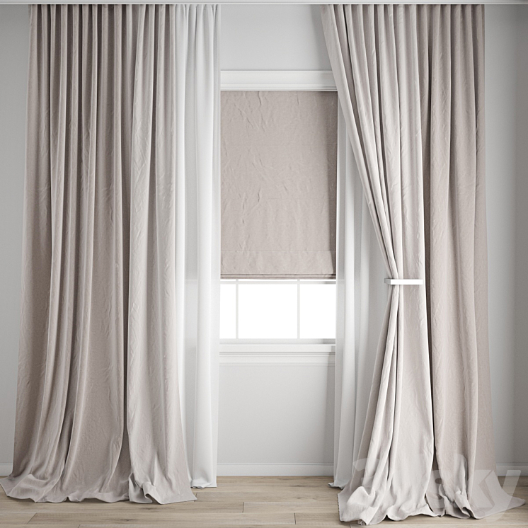 Curtain 724 3DS Max Model - thumbnail 1