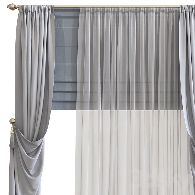 Curtain 731 3DS Max - thumbnail 2