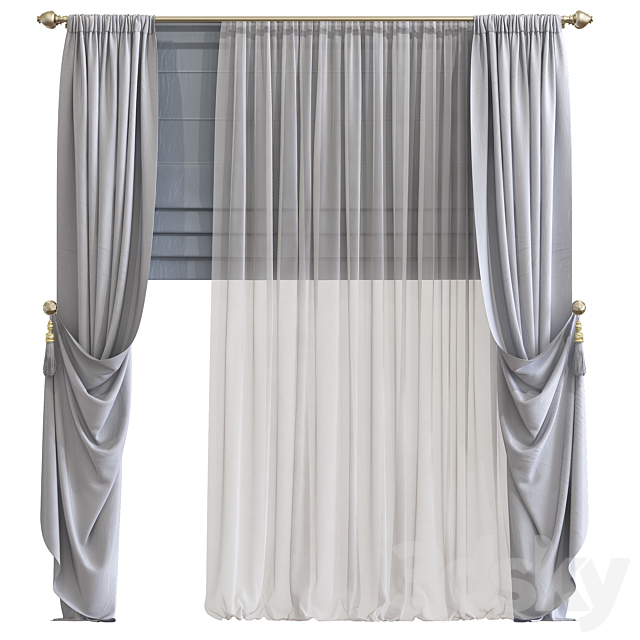 Curtain 731 3DSMax File - thumbnail 1