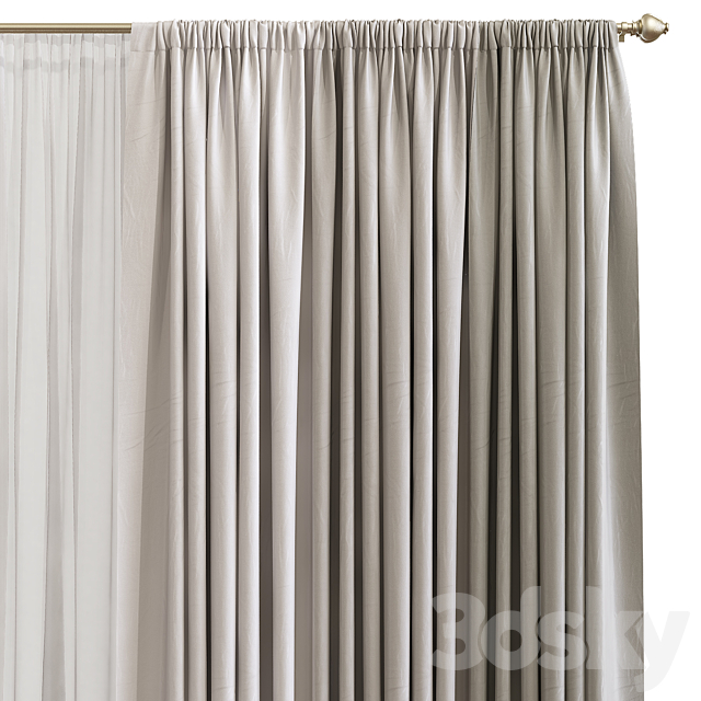 Curtain 750 3DS Max Model - thumbnail 2