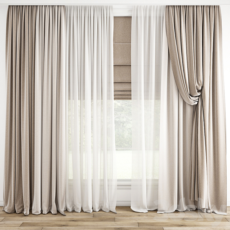 Curtain 780 3DS Max Model - thumbnail 1