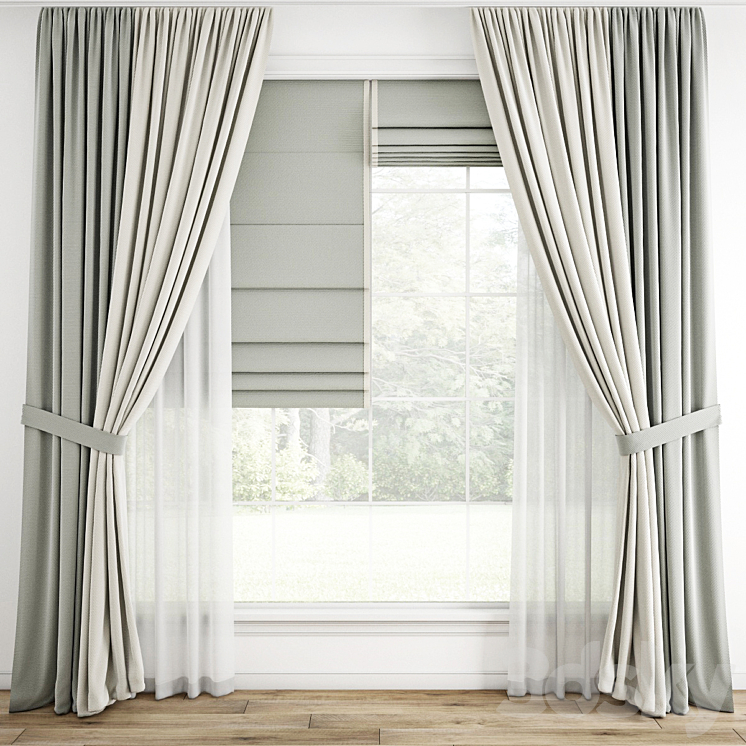 Curtain 786 3DS Max Model - thumbnail 1