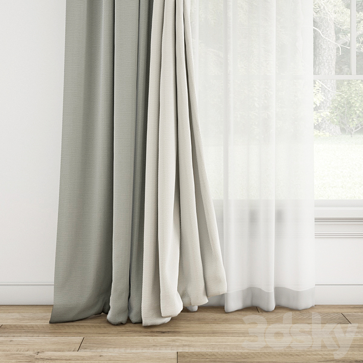 Curtain 786 3DS Max Model - thumbnail 2