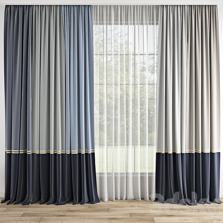 Curtain 791 3DS Max Model - thumbnail 1