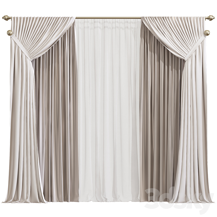 Curtain 830 3DS Max Model - thumbnail 1