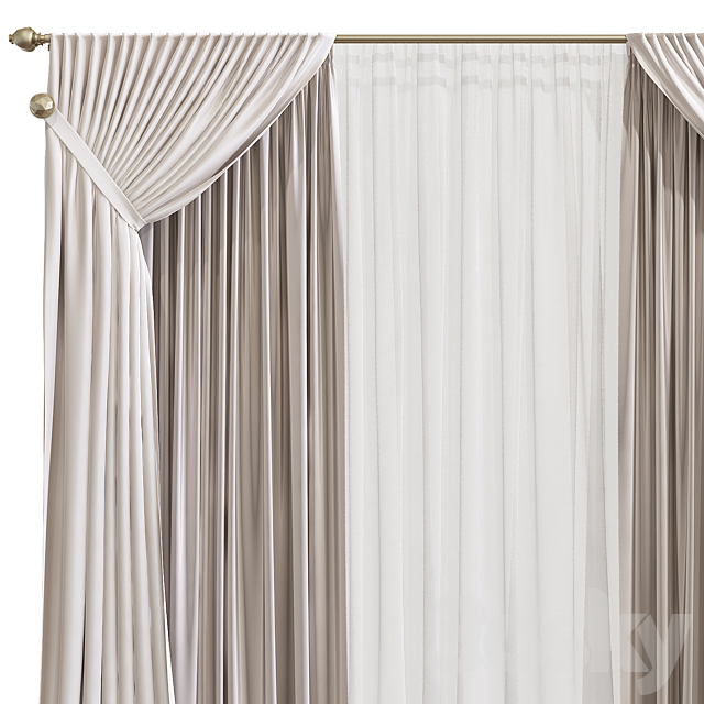 Curtain 830 3dsMax Model - thumbnail 2