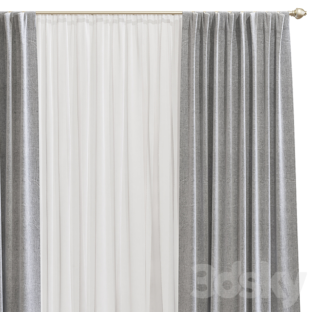 Curtain 843 3dsMax Model - thumbnail 2