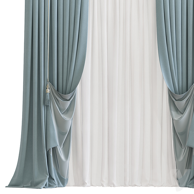 Curtain 855 3DS Max Model - thumbnail 2