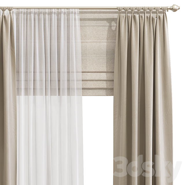 Curtain 857 3dsMax Model - thumbnail 2