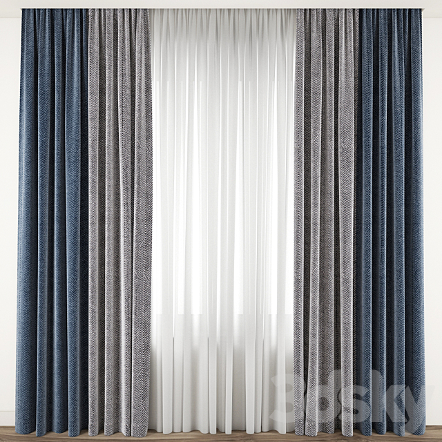 Curtain 87 3DS Max Model - thumbnail 1