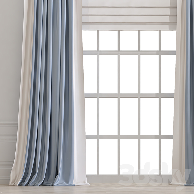 Curtain 889 3DS Max Model - thumbnail 2