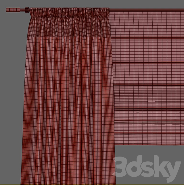 Curtain 889 3DS Max Model - thumbnail 3